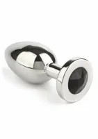 mr. steel jeweled plug medium stalowy z kryształem dekoracyjnym