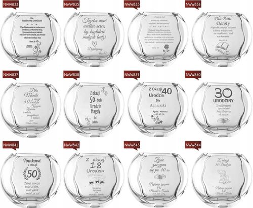 Wazon z grawerem PREZENT na urodziny 30 40 50 60 na Arena.pl