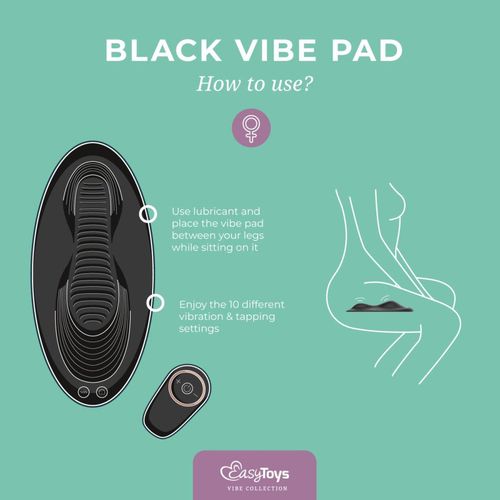 vibe pad double vibration with remote control   black na Arena.pl