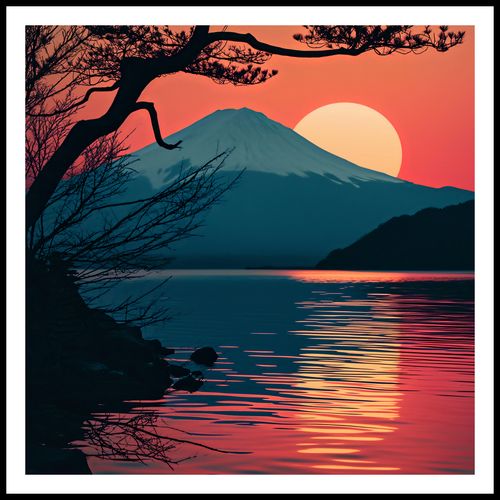 Plakat 70x70cm Góra Wieczorem na Arena.pl