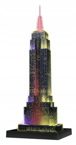 Ravensburger Puzzle 3D Empire State Building nocą na Arena.pl
