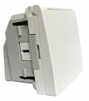 Efapel Quadro45 gniazdo pojedyncze z uziemieniem z klapką biały mat 45475 SBM