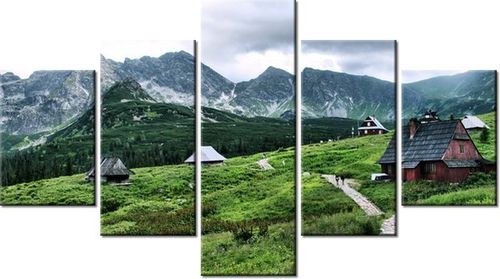 75CM 120 OBRAZ 5 ELEM CHATY TATRZAŃSKIE ŚCIENNY DRUK na Arena.pl