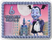 PROSTOKĄTNY OPŁATEK NA TORT A4 20x29CM - VAMPIRINA BAJKA + IMIĘ