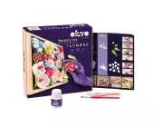 Zestaw do wyklejania obrazu 3D w ramce, Kwiaty - Romans