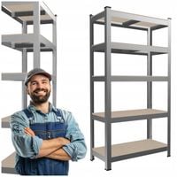 REGAŁ METALOWY MAGAZYNOWY 150x70x30cm MAX 150kg na Półkę do Garażu 5
