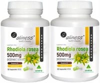 2x Aliness RHODIOLA ROSEA 500mg Różeniec Górski MÓZG PAMIĘĆ DEPRESJA