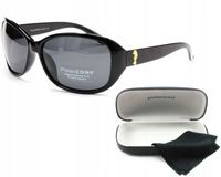 Okulary przeciwsłoneczne damskie polaryzacyjne UV czarne muchy polarzone