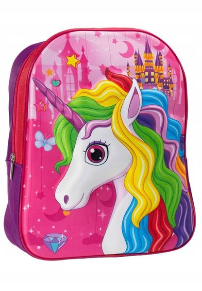 PLECAK SZKOLNY PRZEDSZKOLNY JEDNOROŻEC 3D DLA DZIEWCZYNKI DZIECI 7L RÓŻOWY zdjęcie 8