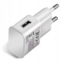UNIWERSALNA BIAŁA ŁADOWARKA SIECIOWA 1x USB BOCZNY PORT USB 5V/2A