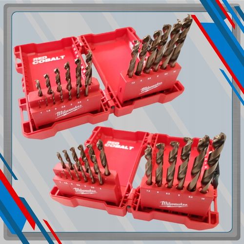WIERTŁA KOBALTOWE DO METALU 1-10 MM HSS-G RED COBALT (19 SZT) na Arena.pl