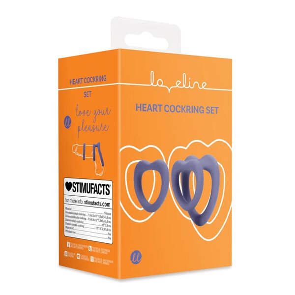 Heart Cockring Set - Violet Storm zdjęcie 2