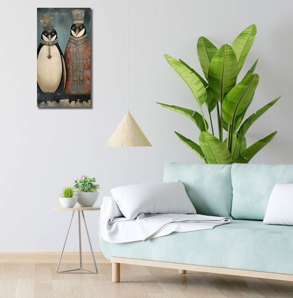 Obraz 30x60cm Królewskie Pingwiny zdjęcie 2