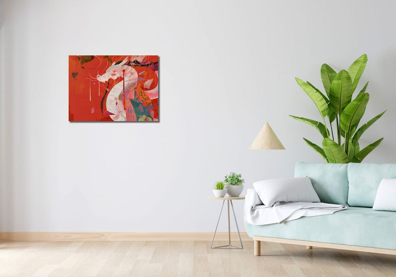 Obraz 70x50cm Orientacyjny Smok zdjęcie 2