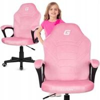 Fotel obrotowy gamingowy biurowy MARIO krzesło do biurka dziewczynki różowy