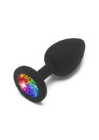 korek analny z kamieniem toyjoy czarny 7 cm