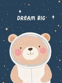 Plakat 60x80cm Wzory dla Dzieci, Dziewczynki i Chłopca - Astromiś