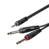 Kabel audio Jack 3.5 stereo / 2 x Jack 6.3 mono 6m Roxtone SAYC130L6