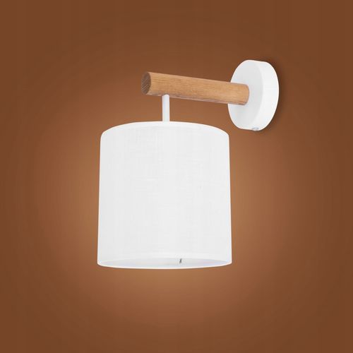 KINKIET OPRAWA ŚCIENNA TK LIGHTING DEVA WHITE 4108 E27 BIAŁY/SOSNA na Arena.pl