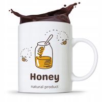 Kubek Prezent Dla Pszczelarza Honey Natural Z Nadrukiem Ze Zdjęciem