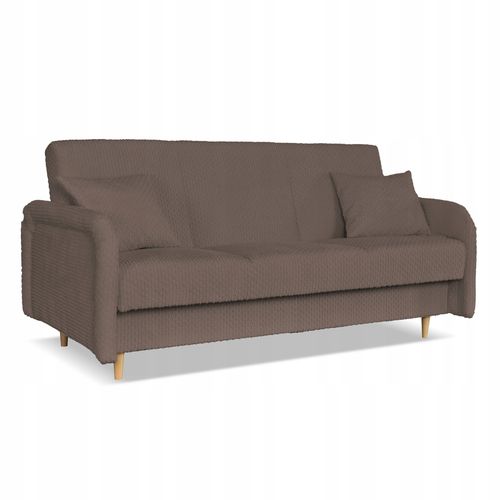 Kanapa sofa Merivo rozkładana wersalka f spania pojemnik Family brązowa na Arena.pl