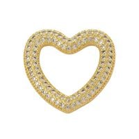 zawieszka, serce w cyrkoniach , bez uszka