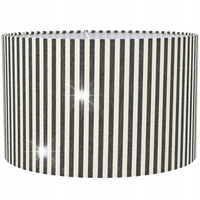ABAŻUR NA ŻARÓWKĘ KLOSZ W PASKI DUŻY 40cm DO LAMPY STOJĄCEJ WISZĄCEJ WALEC