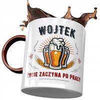 Kubek Bordowy Dla Wojciecha Wojtka Kolegi Prezent Z Nadrukiem Ze Zdjęciem
