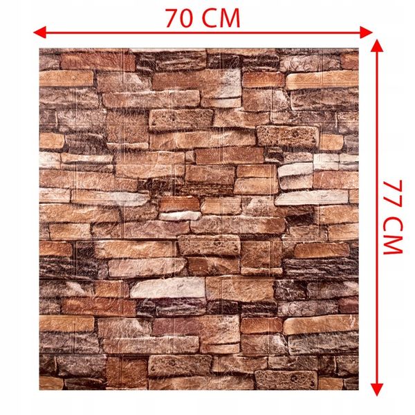 x10 PANEL PANELE ŚCIENNE 3D SAMOPRZYLEPNE TAPETA CEGŁA PŁYTA KASETON zdjęcie 7