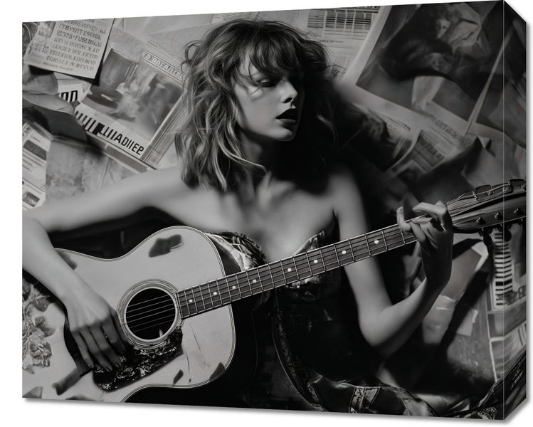 Obraz 60x50cm Młoda Gitarzystka zdjęcie 1