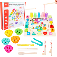 DREWNIANA LOGICZNA GRA ŁOWIENIE RYBEK MAGNETYCZNA UKŁADANKA TRENING MÓZGU