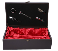 Box Zestaw Akcesoriów do Wina w Wielkim Pudełku z Miejscem na Dwa Wina