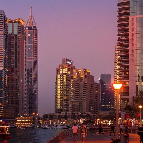 Obraz na płótnie - Canvas, Dubaj wieczorem 90x60 na Arena.pl