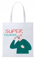 Dla Dziadka Na Prezent Torba Eco Biała Shopper Z Nadrukiem Ze Zdjęciem