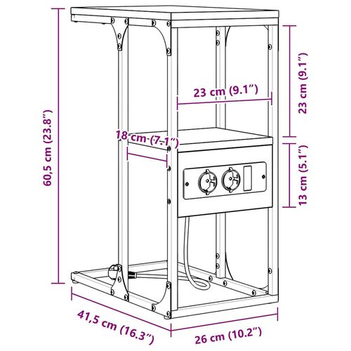 Szafka Nocna z szufladą dąb sonoma 41.5 x 26 x 60.5 cm na Arena.pl
