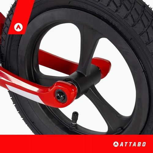 Rowerek biegowy ATTABO Brisk S magnezowy czerwony 12" ultra lekki 3,8 kg na Arena.pl