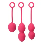 svakom nova zestaw trzech kul kegla plum red - silikonowe, 3 wagi