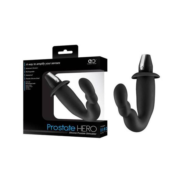 Silikonowy Masażer Prostaty Czarny - Prostate Hero 6,5'' zdjęcie 2