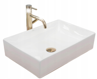 Umywalka Nablatowa Ceramiczna Biała Prostokątna 51 cm na Szafkę REA INGA