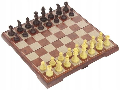 Szachy Warcaby Magnetyczne Klasyczne Duże na Magnes Gra 2w1 31x31 cm na Arena.pl