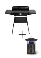 GRILL ELEKTRYCZNY BALKONOWY TARASOWY OGRODOWY STOJĄCY STOŁOWY + LAMPA