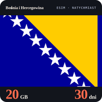Karta eSIM Internet Bośnia i Hercegowina 20 GB na 30 dni - bez rejestracji