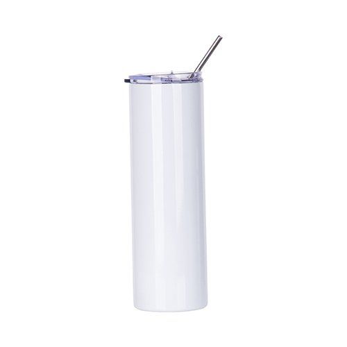 Kubek 900 ml ze słomką do sublimacji - biały zdjęcie 1