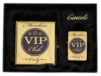 Elegancki Zestaw Prezentowy: Papierośnica i Zapalniczka Gentelo