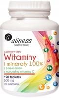 WITAMINY I MINERAŁY KOMPLEKS C JOD Selen Aliness Multiwitamina Żeń-szeń