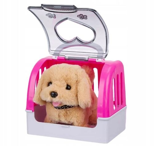 PIESEK INTERAKTYWNY W DOMKU Z DŹWIĘKIEM CHODZI I SZCZEKA + AKCESORIA na Arena.pl