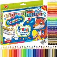 Bambino Kredki W Drewnie Grube 24 Kol + Temperówka