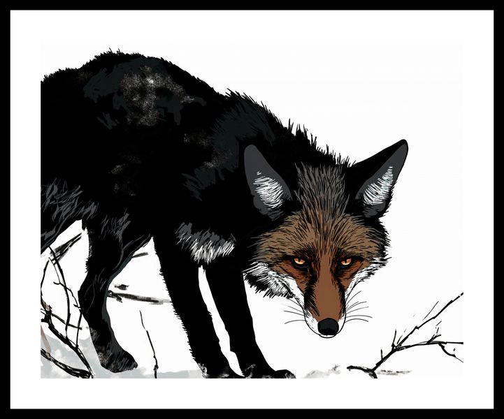 Plakat 50x40cm Nieufny Lis zdjęcie 3