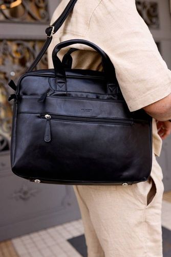 gustowna torba na laptopa do 14 cali wykonana ze skóry ekologicznej na Arena.pl