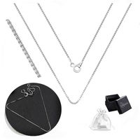 Łańcuszek Srebrny pr. 925 Rodowany Splot Kostka Wenecjana | 60 cm x 1 mm